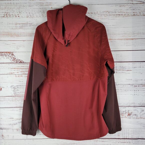 Adidas Mens Size S ID Woven Shell Hooded Anorak Jacket DH9050 Maroon Outdoor - Picture 8 of 8